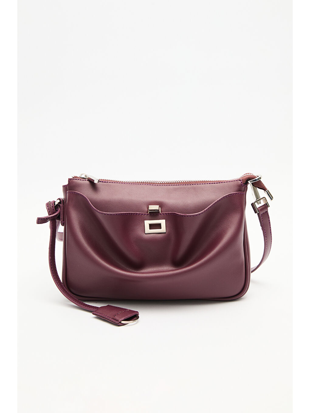 Kırmızı Arte Mini Baget Çanta Vişne-3