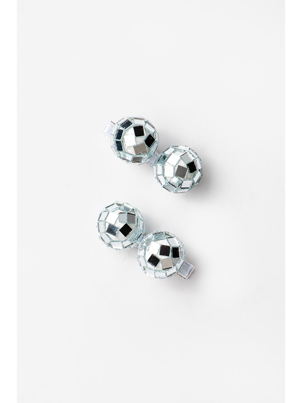 Pembe Rose Disko Topu Figürlü Kız Çocuk 2'li Toka Set-1