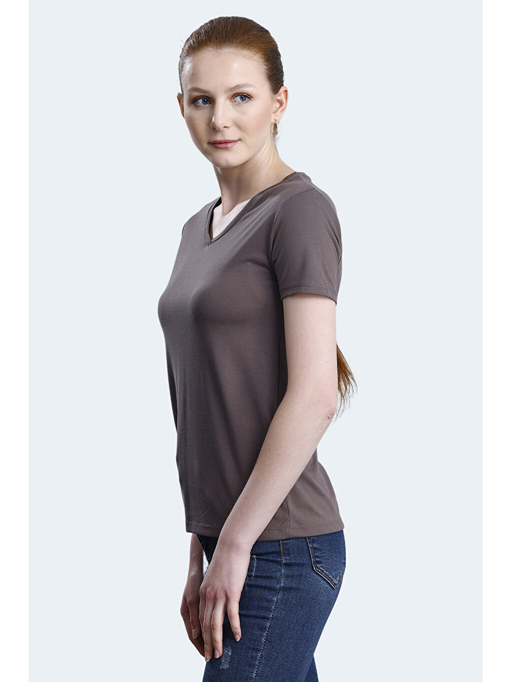 Kahverengi PERICAS Kadın Kahve Tişört-3