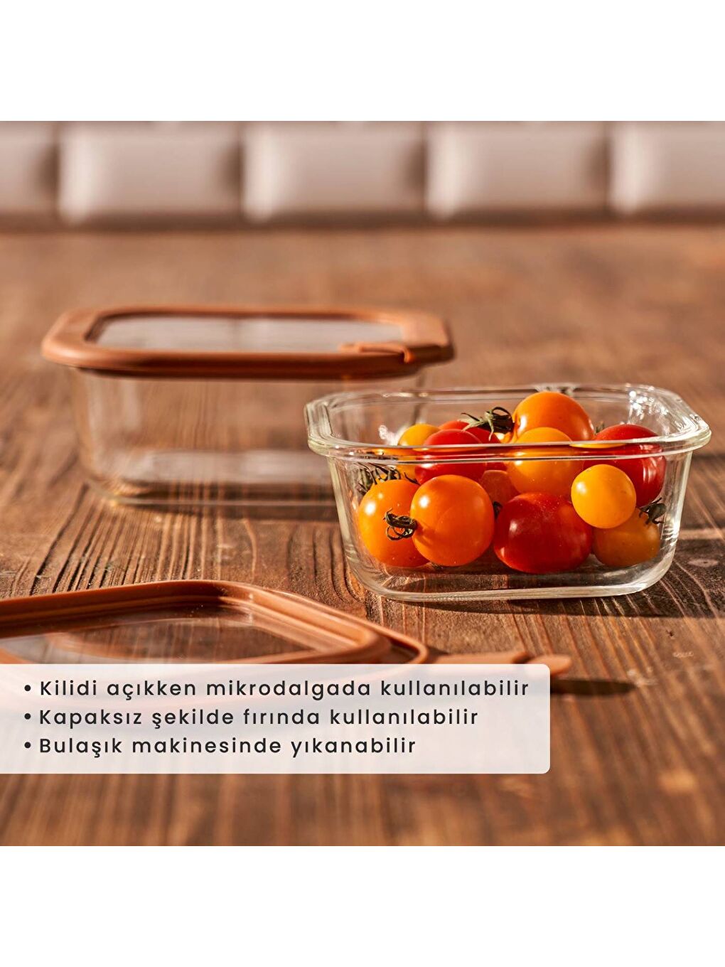 Sandy Cam Saklama Kabı Kahverengi (520 cc)-3