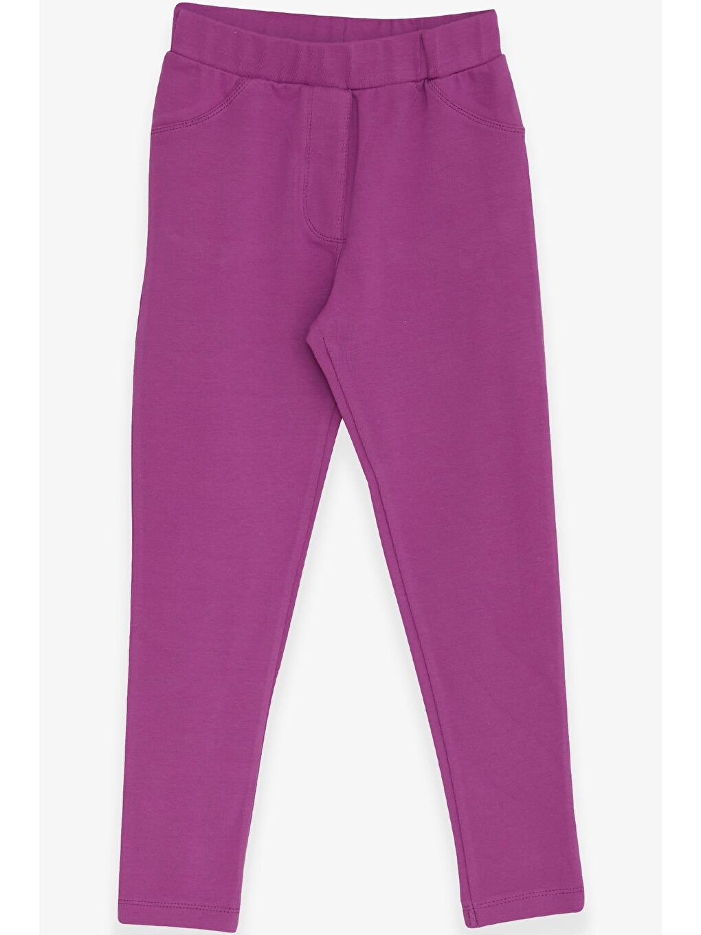 Lila Kız Çocuk Tayt Arkası Cepli Eflatun (12 Yaş)