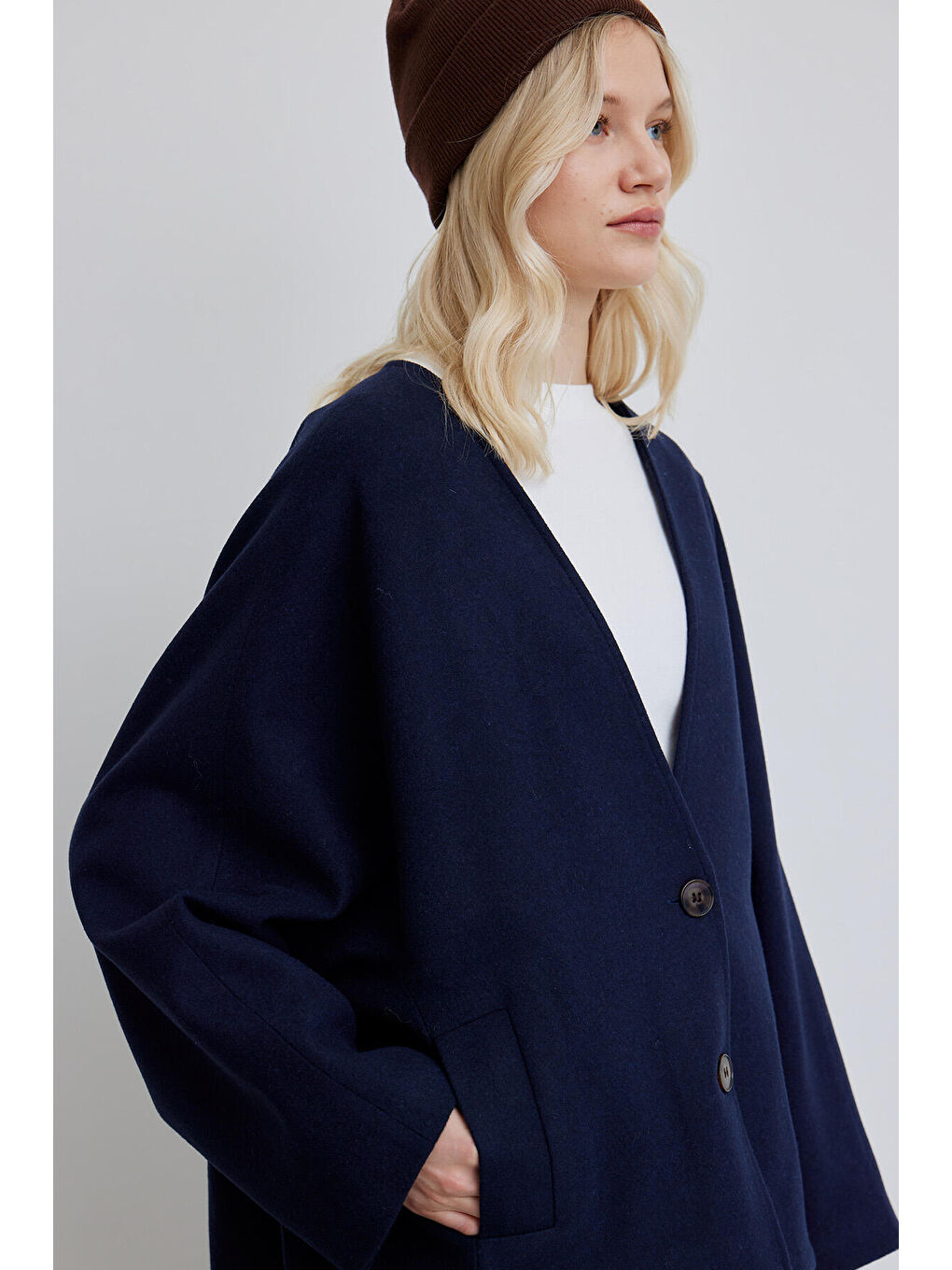 Milana Kaşe Ceket Lacivert-1