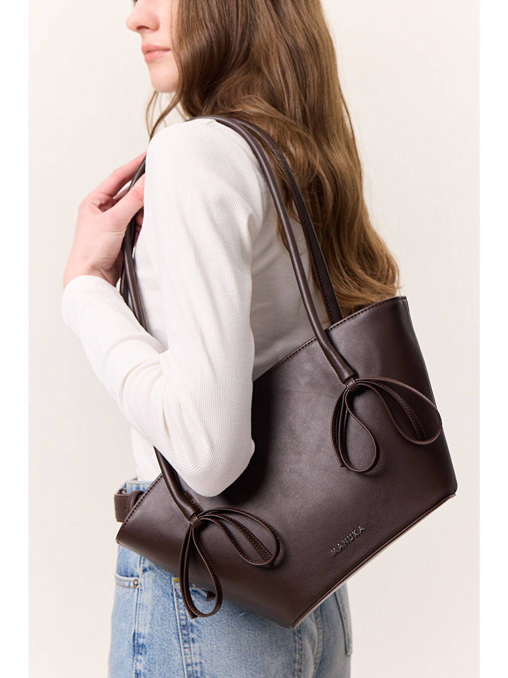 Kahverengi Sandy Fiyonklu Çanta Acı Kahve-1