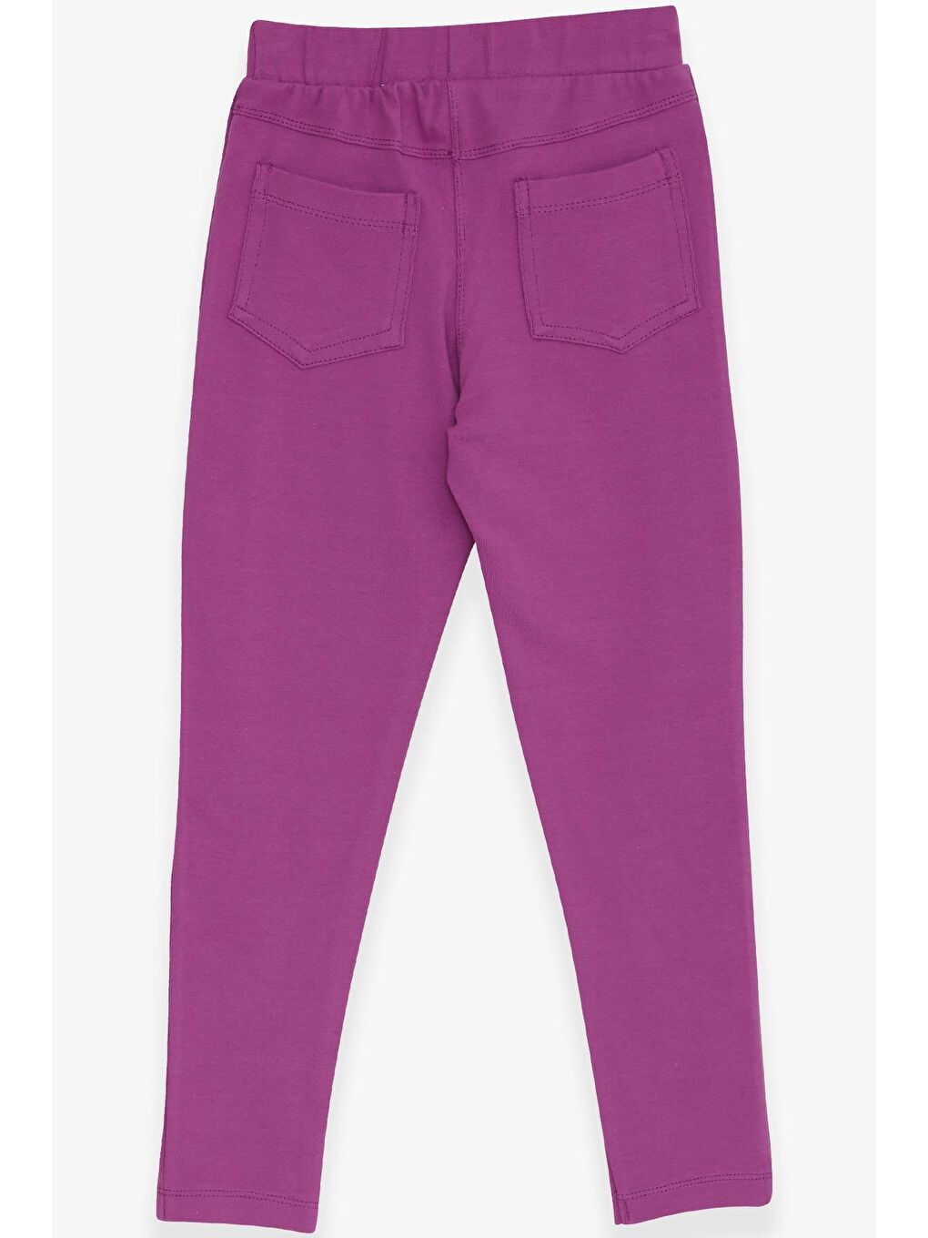 Lila Kız Çocuk Tayt Arkası Cepli Eflatun (12 Yaş)-1