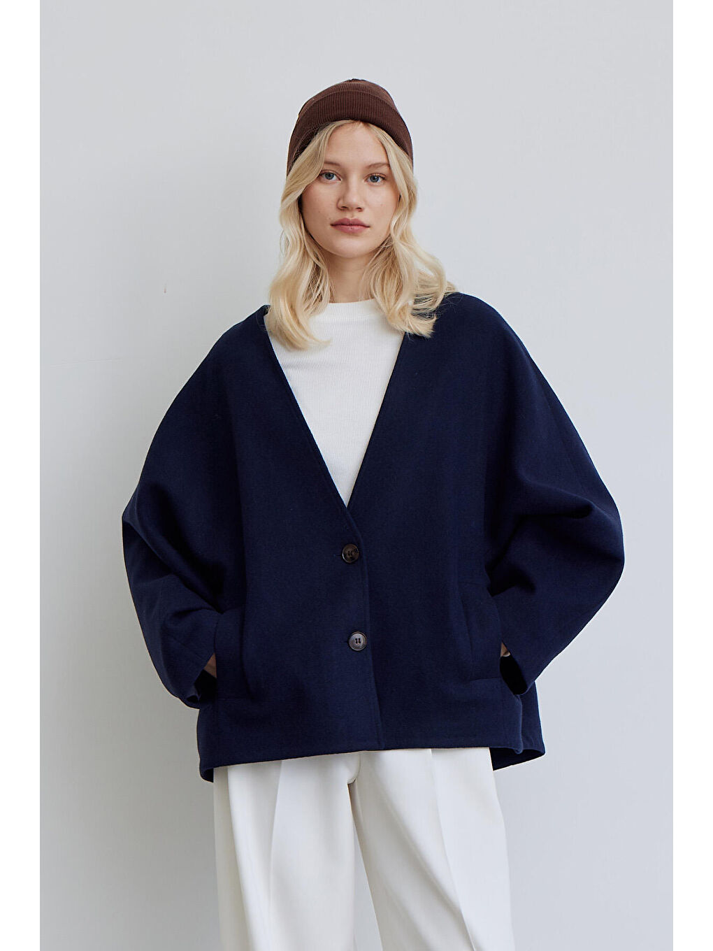 Milana Kaşe Ceket Lacivert-2