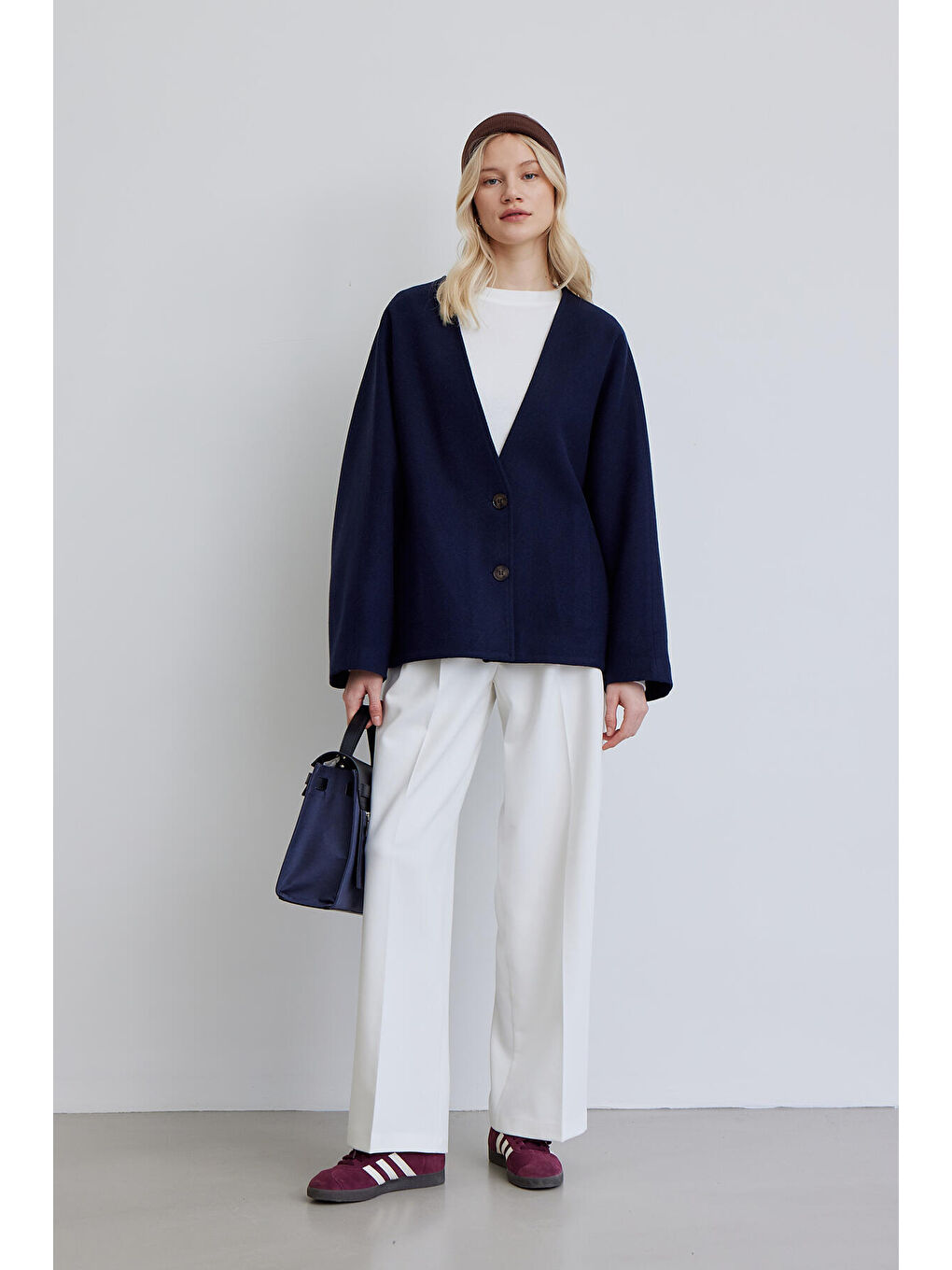 Milana Kaşe Ceket Lacivert-4