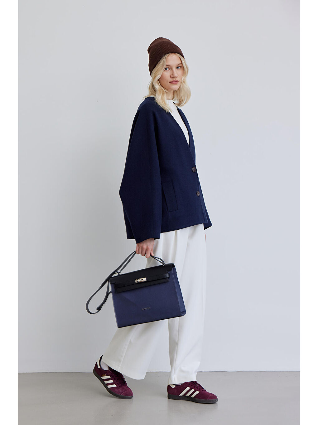 Milana Kaşe Ceket Lacivert-5