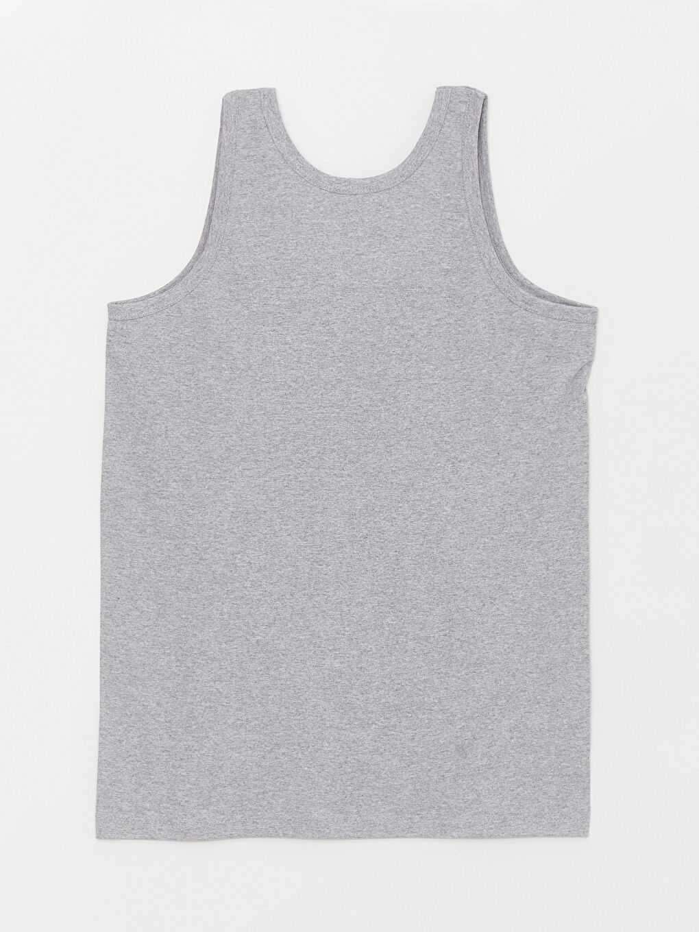 Gri U Yaka %100 Pamuk Penye Erkek Atlet 3'Lü-2