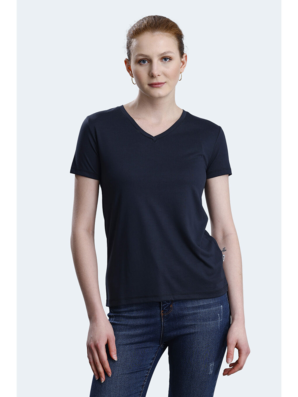 PERICAS Kadın Koyu Gri Tişört-2