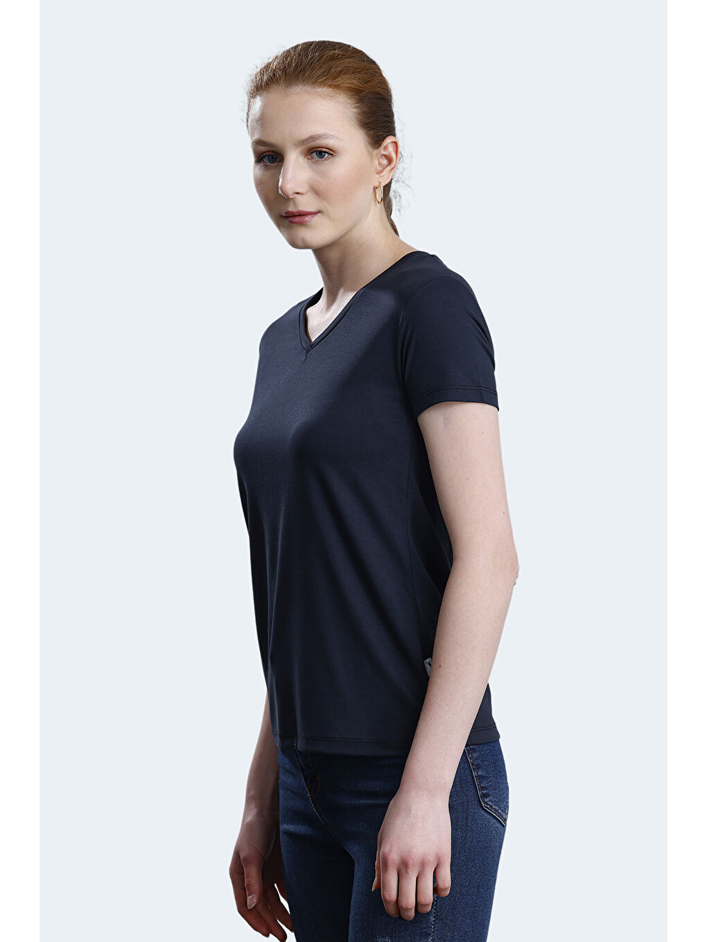 PERICAS Kadın Koyu Gri Tişört-5