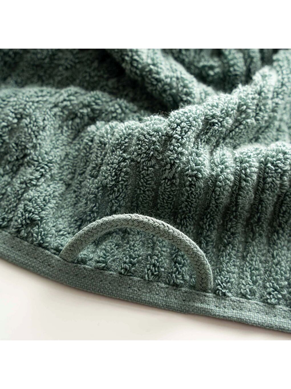 Anisa 2'li El Yüz Havlusu %100 Pamuk Penye Jakarlı Yeşil 50x90 Cm-2