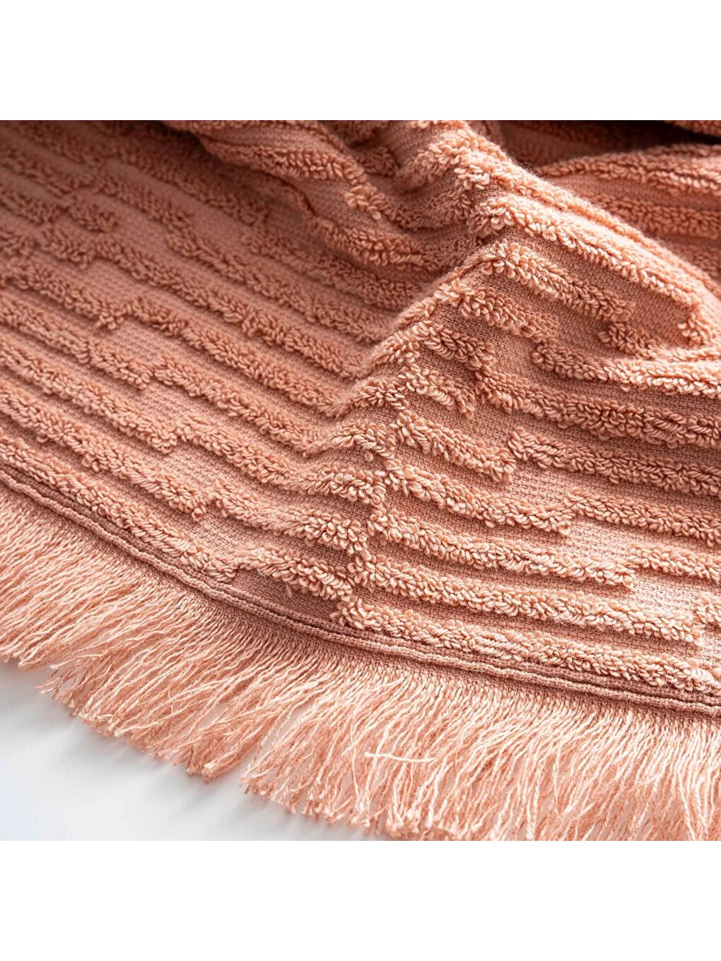 Turuncu Anisa 2'li El Yüz Havlusu %100 Pamuk Penye Jakarlı Terra 50x90 Cm-1