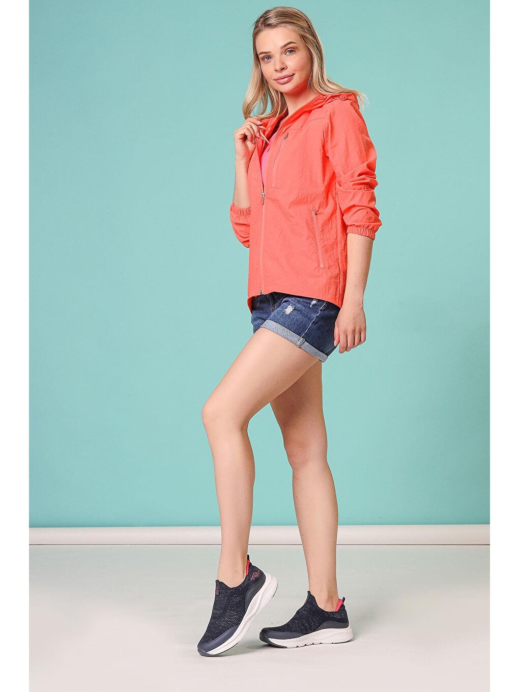 27381 Slip-On Lacivert - Fuşya Kadın Sneaker Günlük Spor Ayakkabı-2