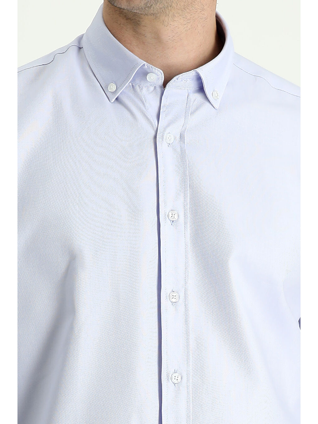 Mavi Uzun Kol Regular Fit Oxford Pamuk Gömlek-4