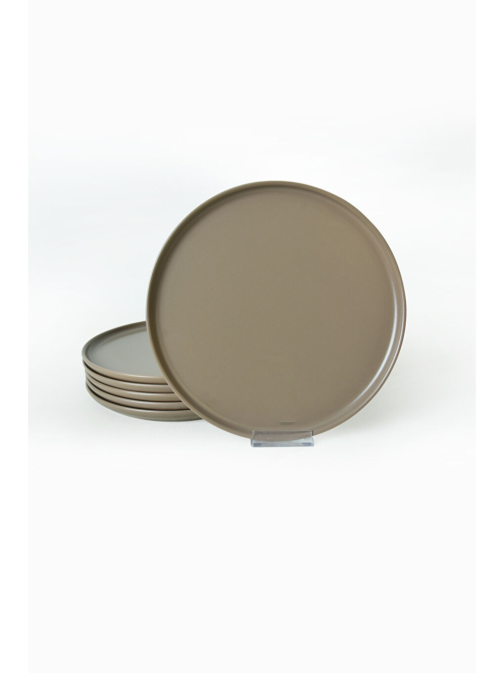 Kahverengi Mat Toprak Taupe Nordic Servis Tabağı 28 cm 6 Adet-2