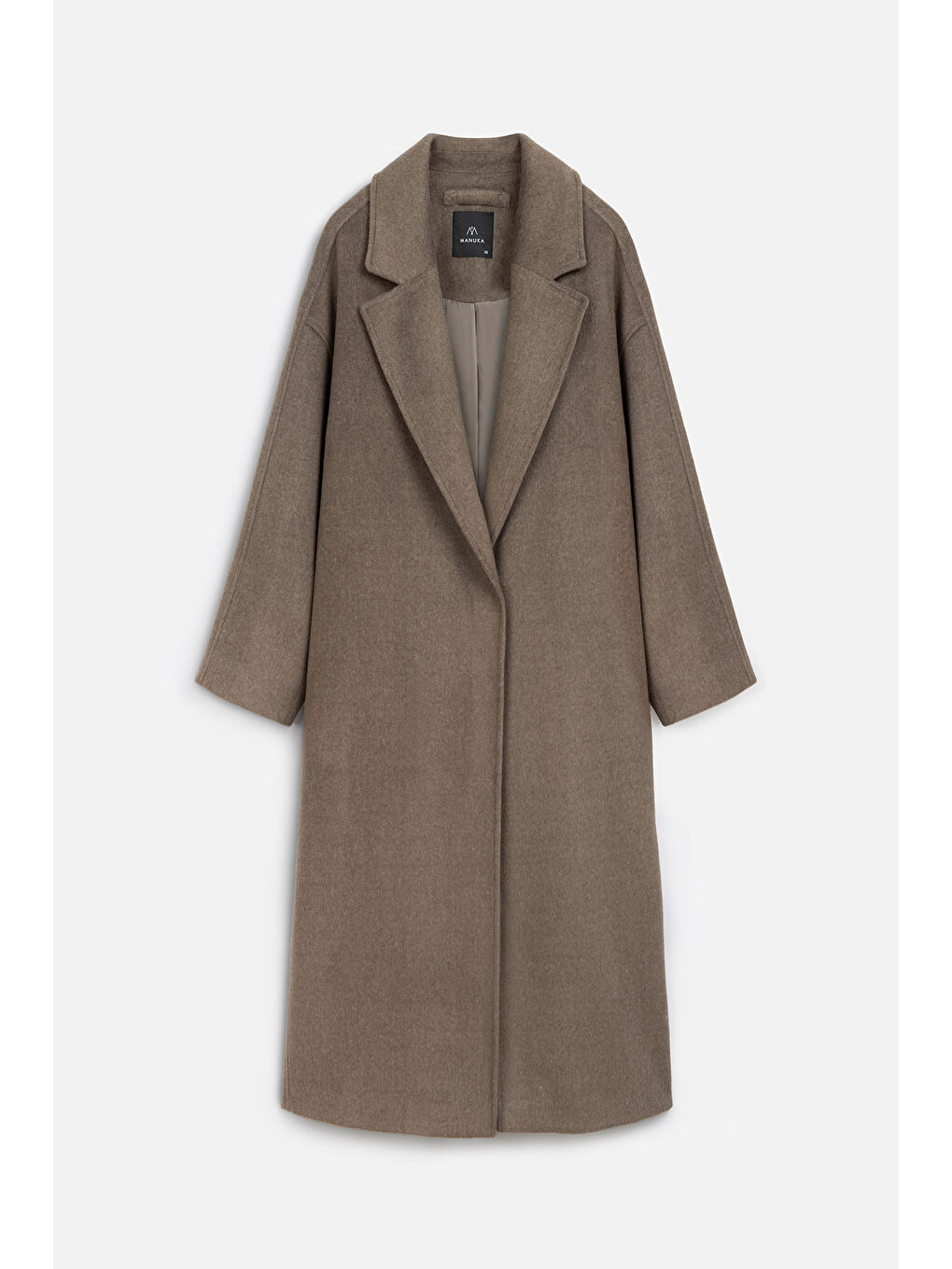 Kahverengi Düz Kapama Kaşe Kaban Küllü Kahve-1