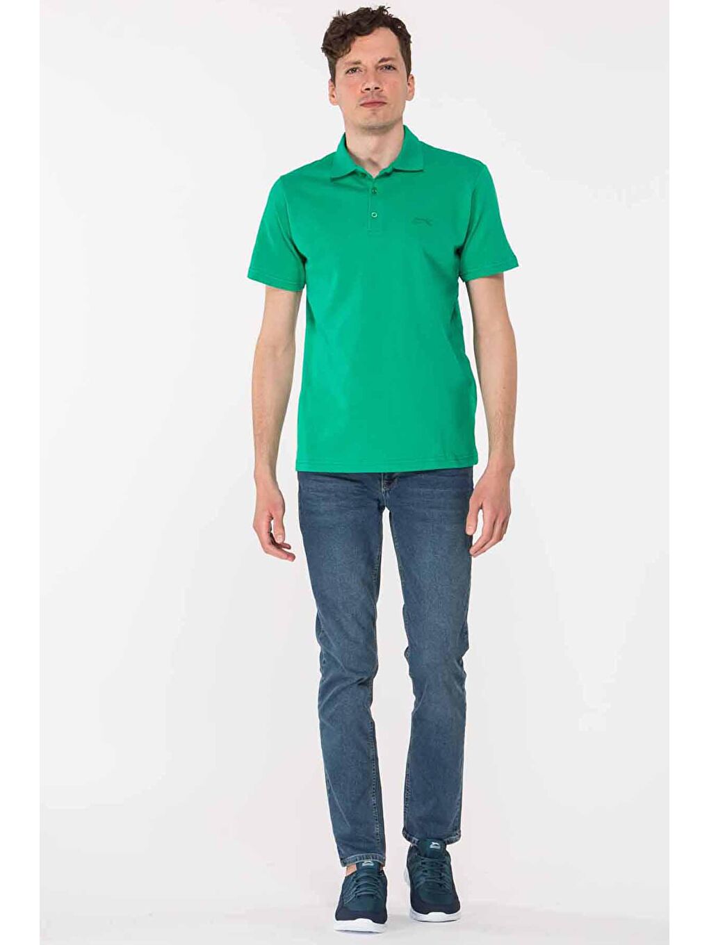 SLAZENGER SALVATOR Erkek T-Shirt Yeşil - 4