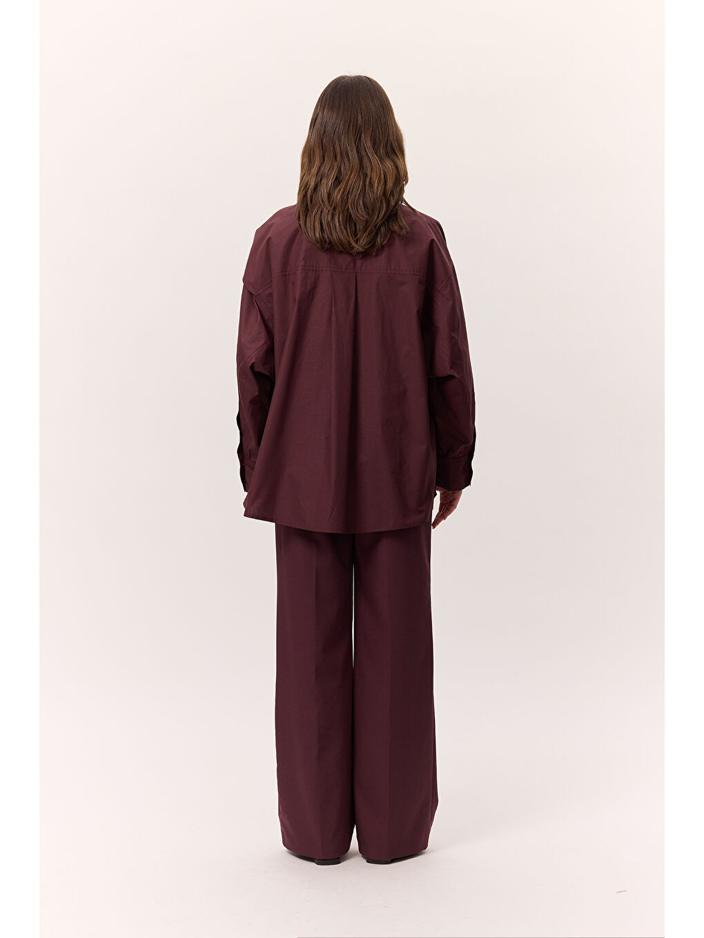 Bağlamalı Detaylı Tasarım Gömlek Bordo-6