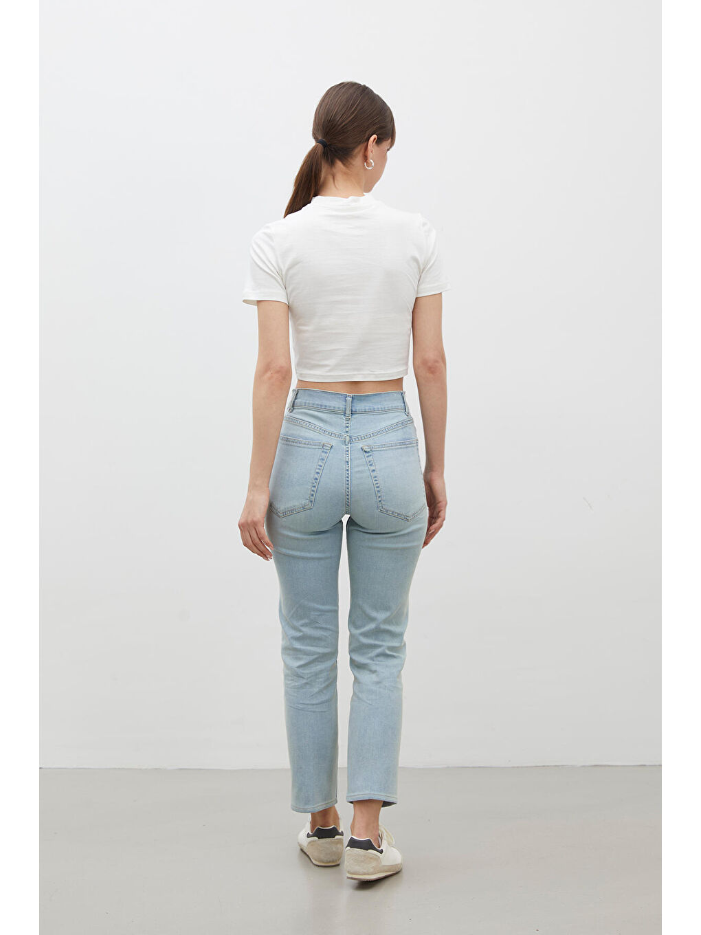 Bootcut Fit Denim Pantolon Açık Mavi-7