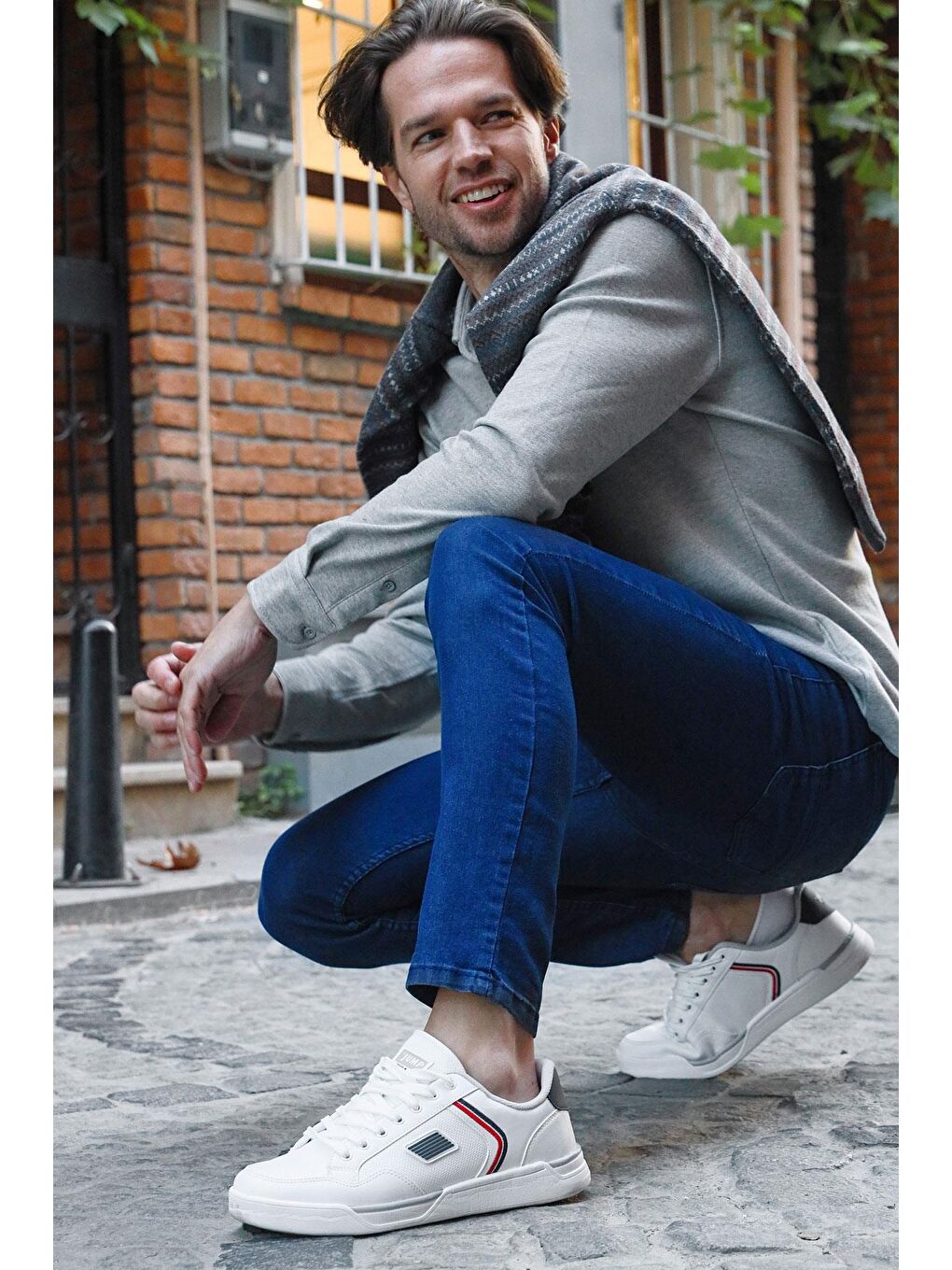 27799 Beyaz Erkek Sneaker Günlük Spor Ayakkabı-1