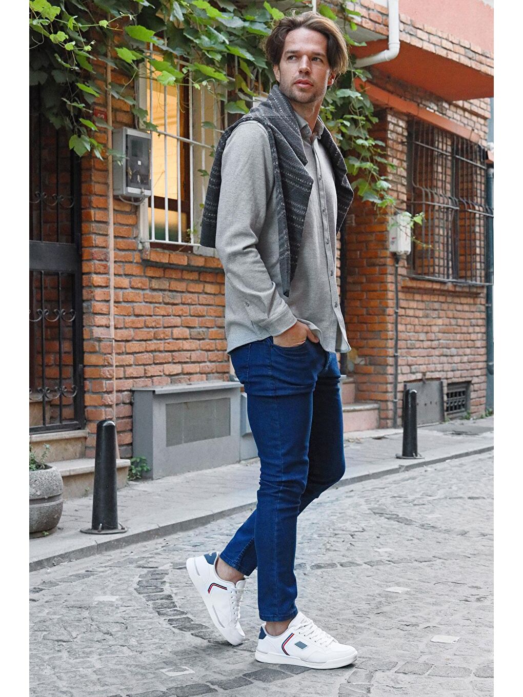 27799 Beyaz Erkek Sneaker Günlük Spor Ayakkabı-2