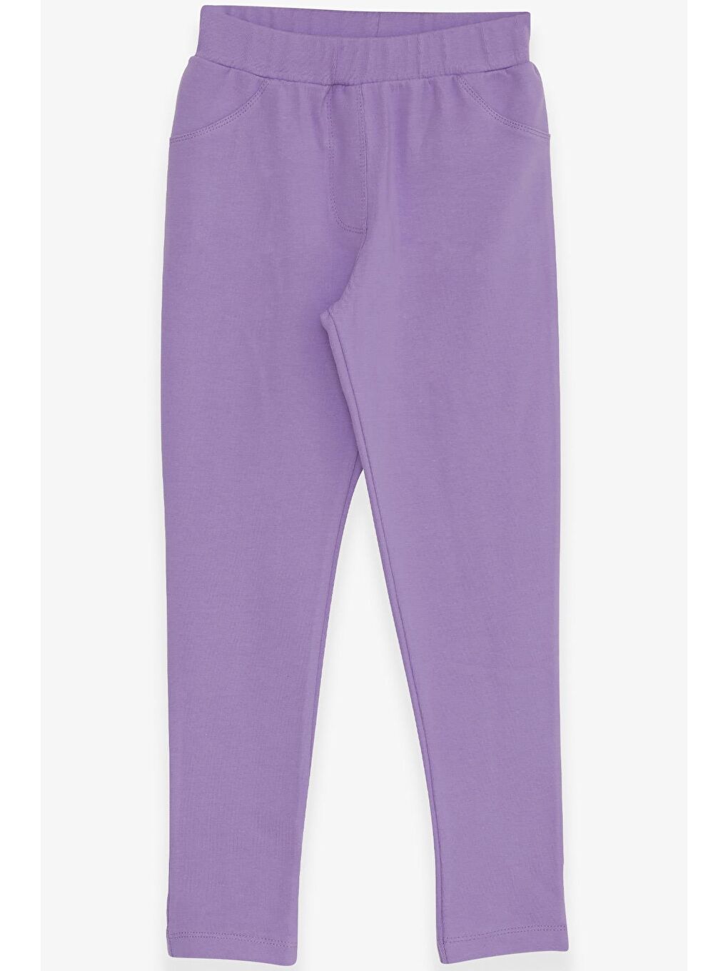 Kız Çocuk Tayt Arkası Cepli Lila (12-14 Yaş)