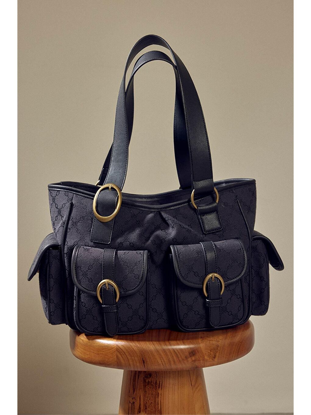 Candıce Çok Cepli Çanta Siyah-1