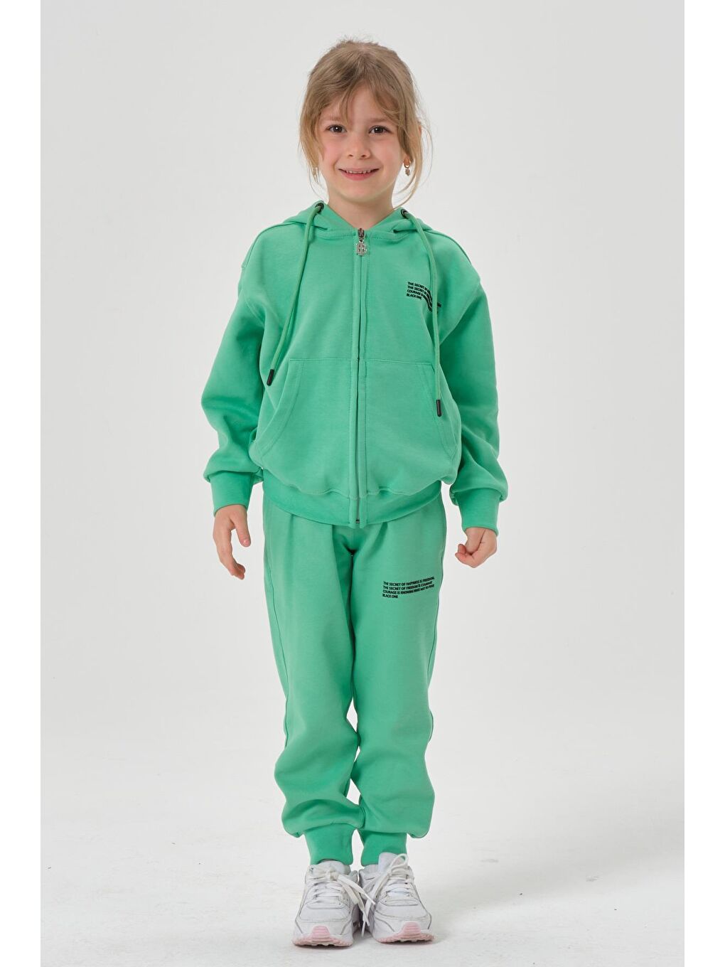 Yeşil Mevsimlik Kız Çocuk Eşofman Takımı