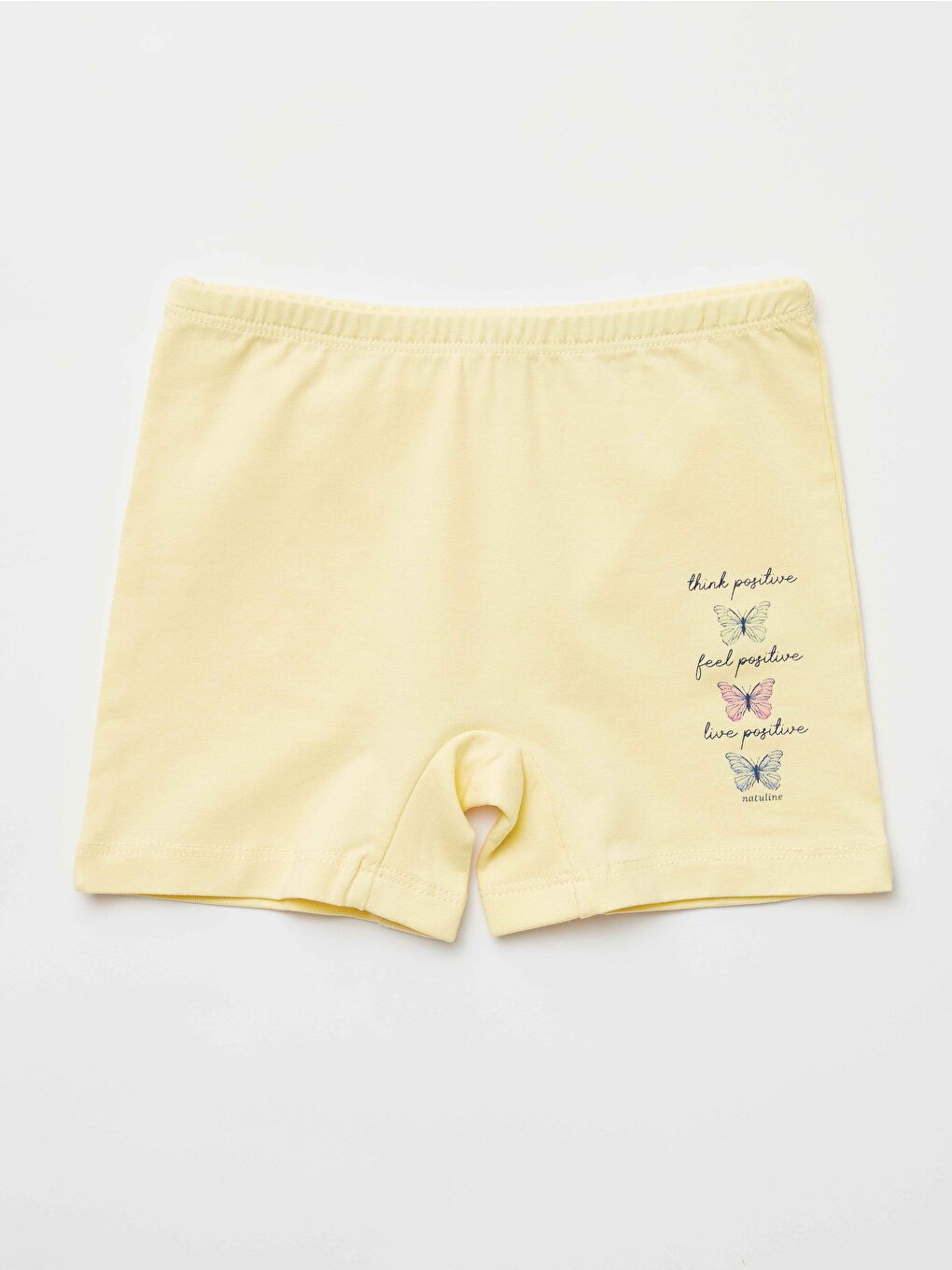 Pembe Kız Çocuk Organik Pamuklu Elastanlı Boxer Positive Butterfly 2 li Paket-2