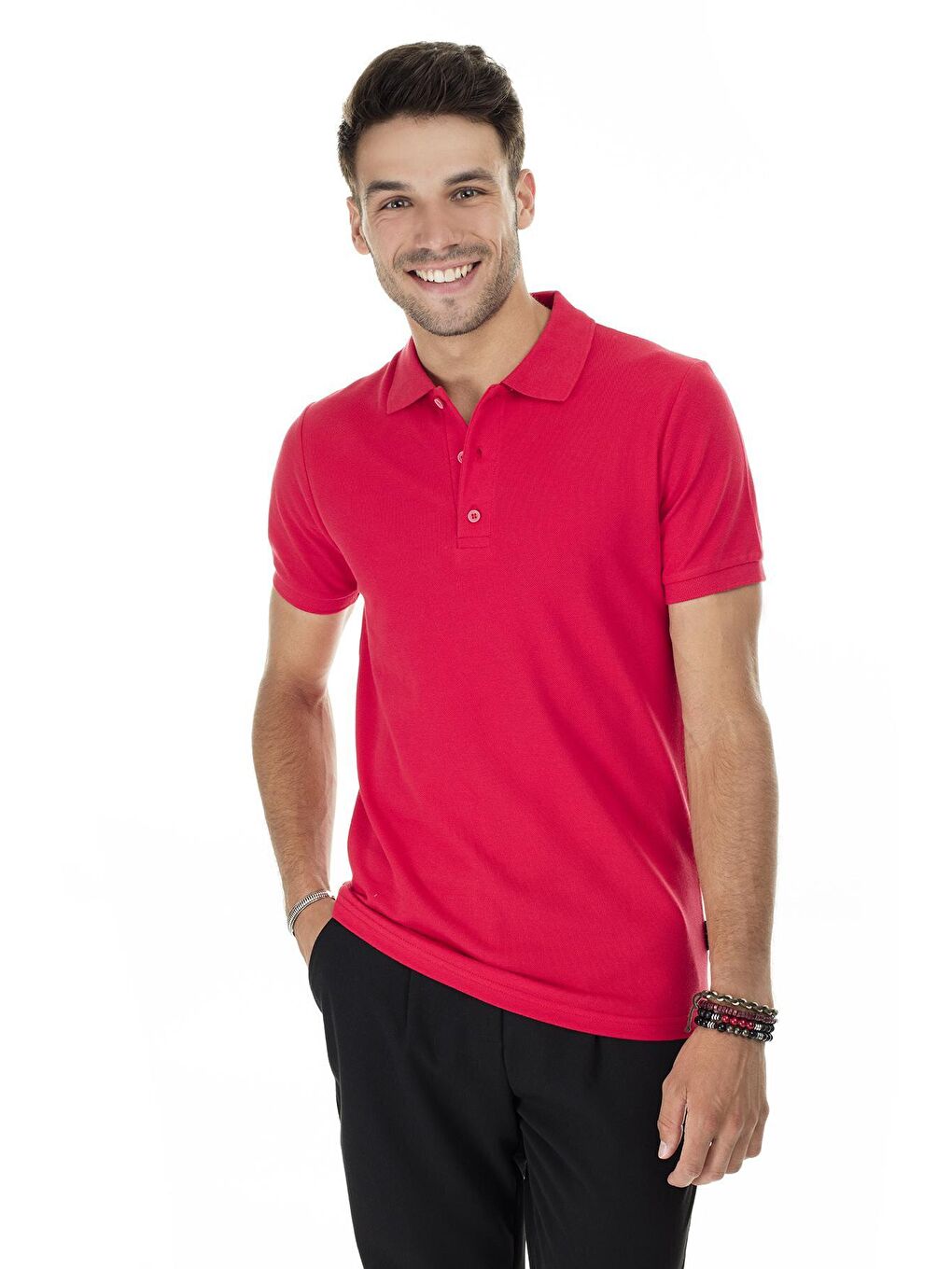 Buratti Kırmızı Pamuklu Regular Fit Düğmeli Polo T Shirt 4362050