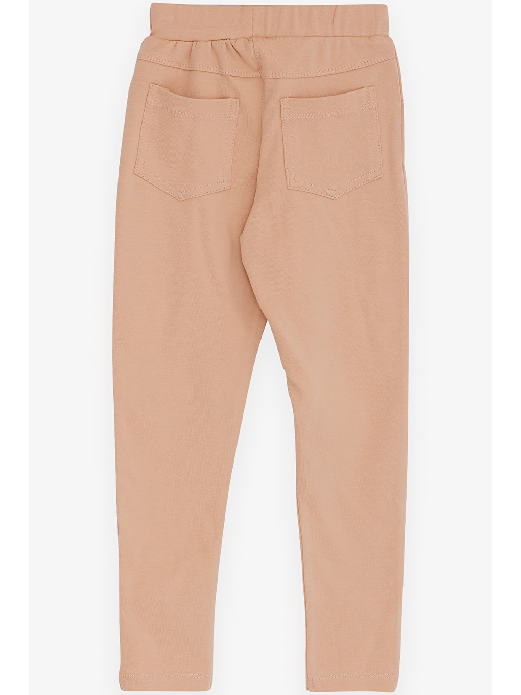 Ekru Kız Çocuk Tayt Arkası Cepli Krem (14 Yaş)-2