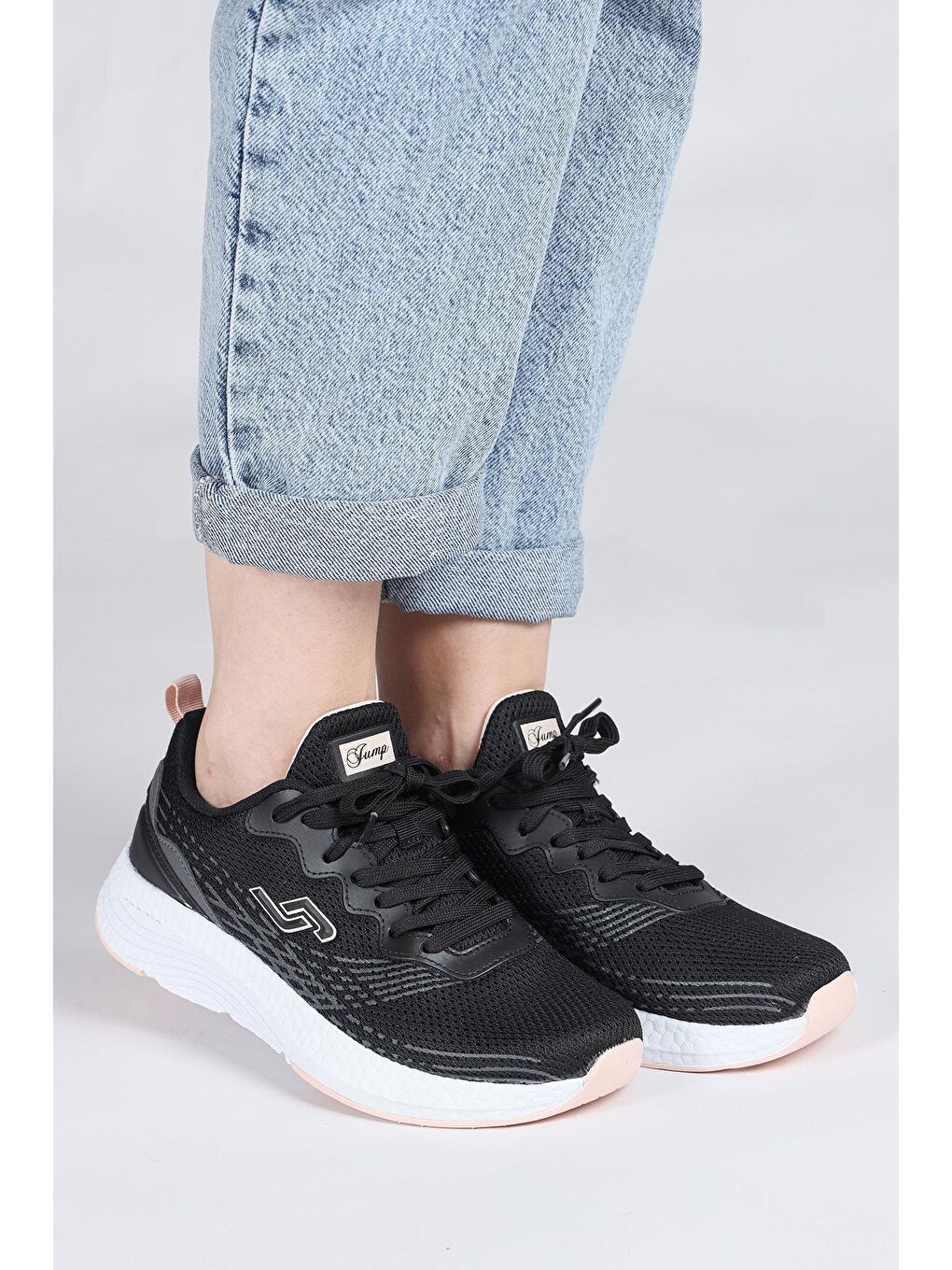 29038 Siyah - Beyaz Kadın Sneaker Günlük Spor Ayakkabı-1