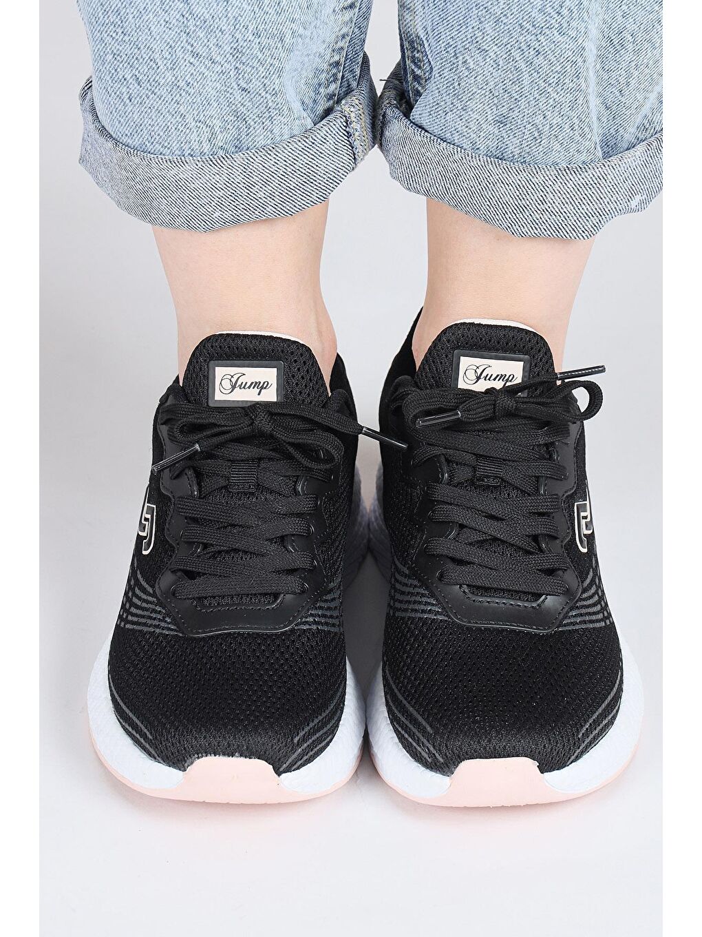 29038 Siyah - Beyaz Kadın Sneaker Günlük Spor Ayakkabı-2