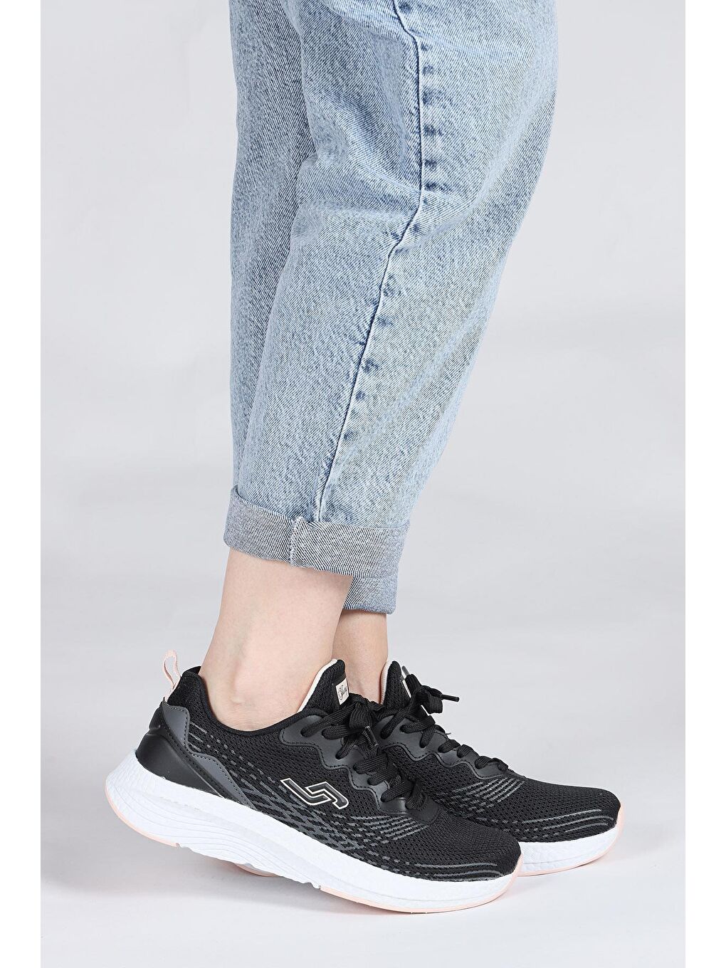 29038 Siyah - Beyaz Kadın Sneaker Günlük Spor Ayakkabı-3