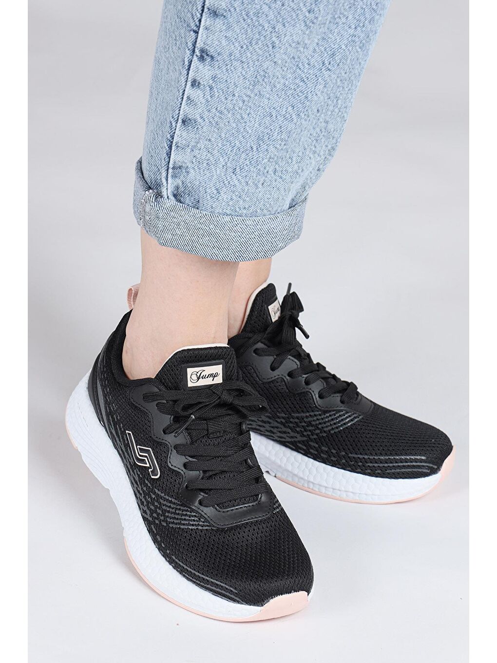 29038 Siyah - Beyaz Kadın Sneaker Günlük Spor Ayakkabı-4