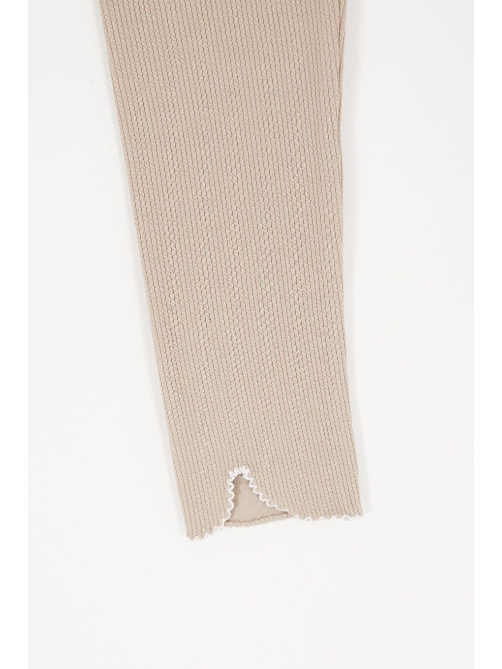 Ekru Krem Çiçek Nakışlı Fitilli Kız Çocuk Tayt 16992-2