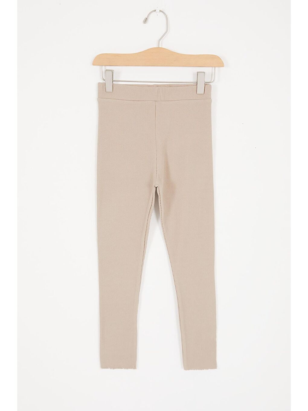 Ekru Krem Çiçek Nakışlı Fitilli Kız Çocuk Tayt 16992-3