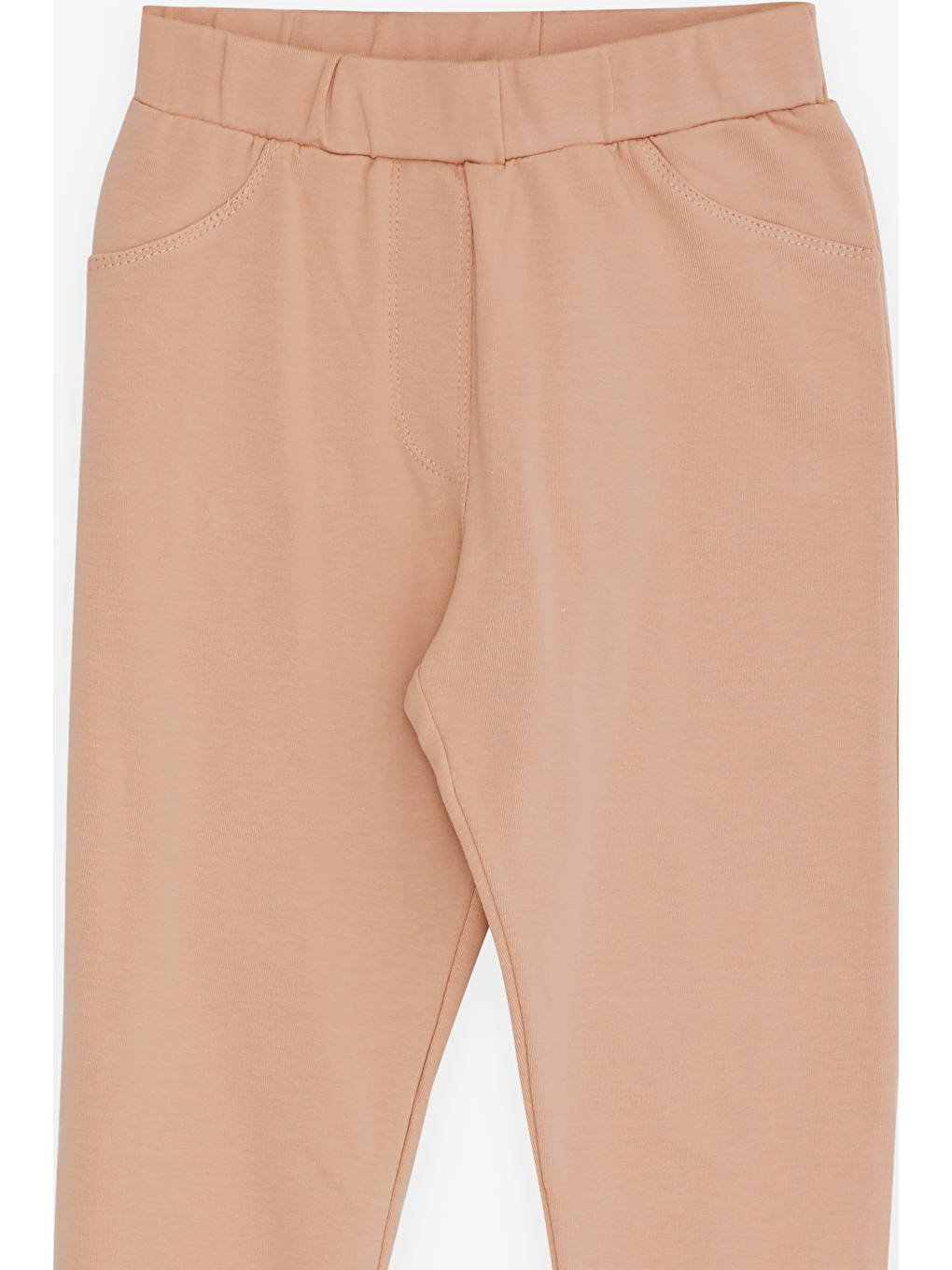 Ekru Kız Çocuk Tayt Arkası Cepli Krem (14 Yaş)-3