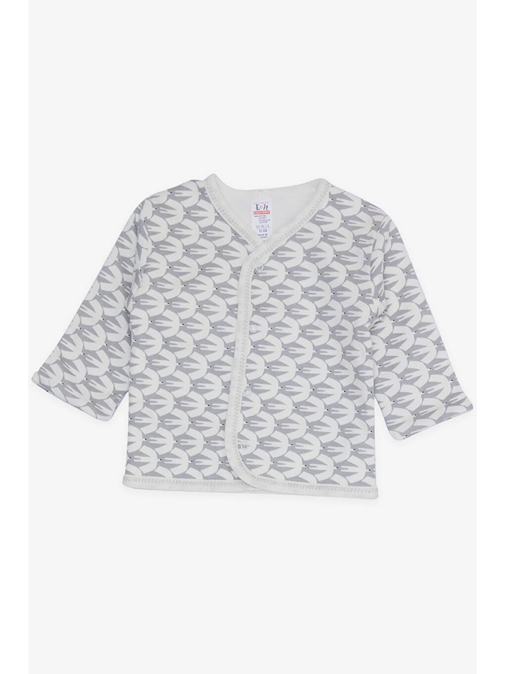 Erkek Bebek Hastane Çıkışı 8 li Kırlangıç Desenli Gri (0-3 Ay)-2