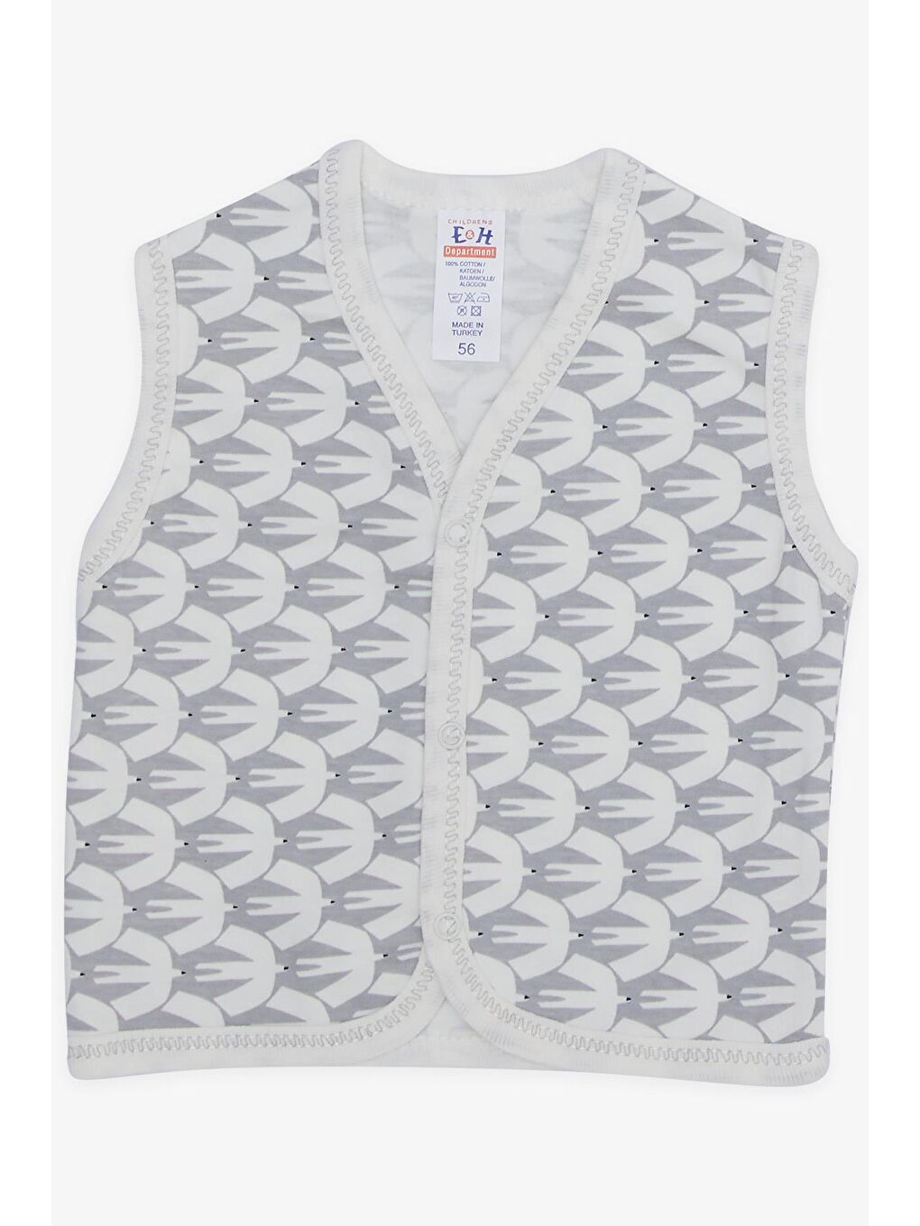 Erkek Bebek Hastane Çıkışı 8 li Kırlangıç Desenli Gri (0-3 Ay)-4