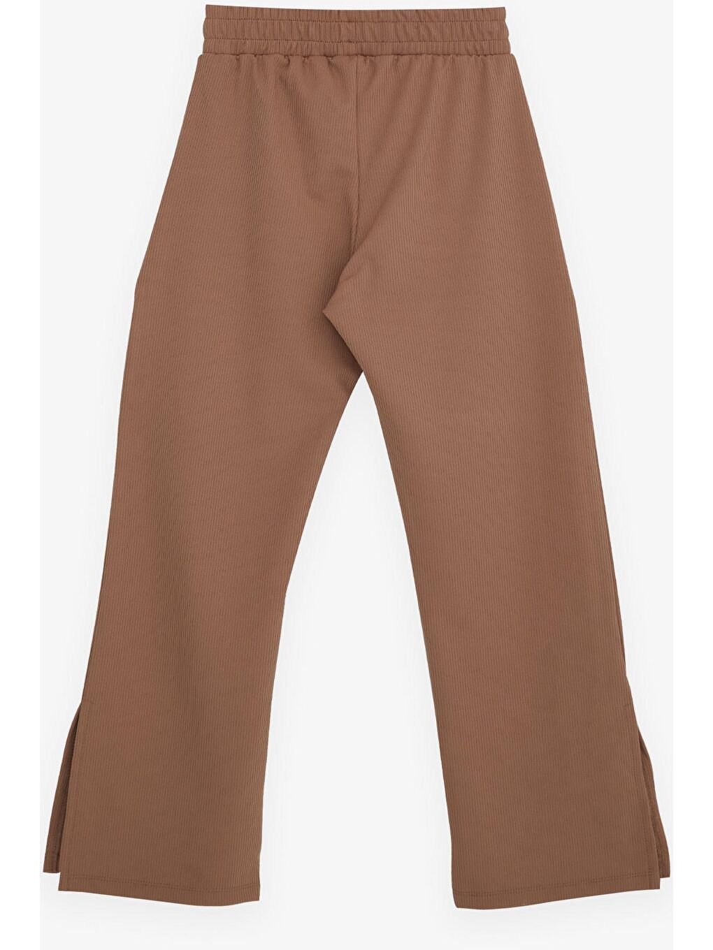 Kız Çocuk Pantolon Paçası Yırtmaçlı Açık Kahverengi (8-12 Yaş)-1