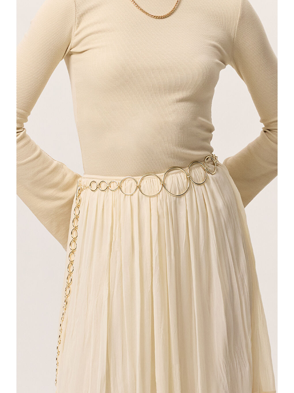 Sarı Halka Zincirli Kemer Gold-1