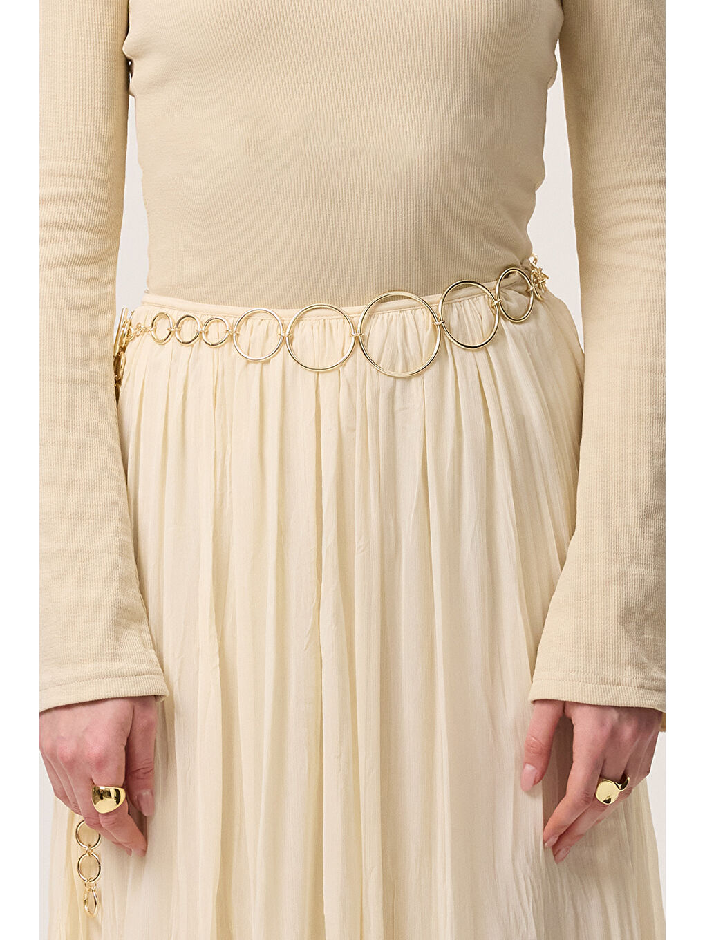 Sarı Halka Zincirli Kemer Gold-3