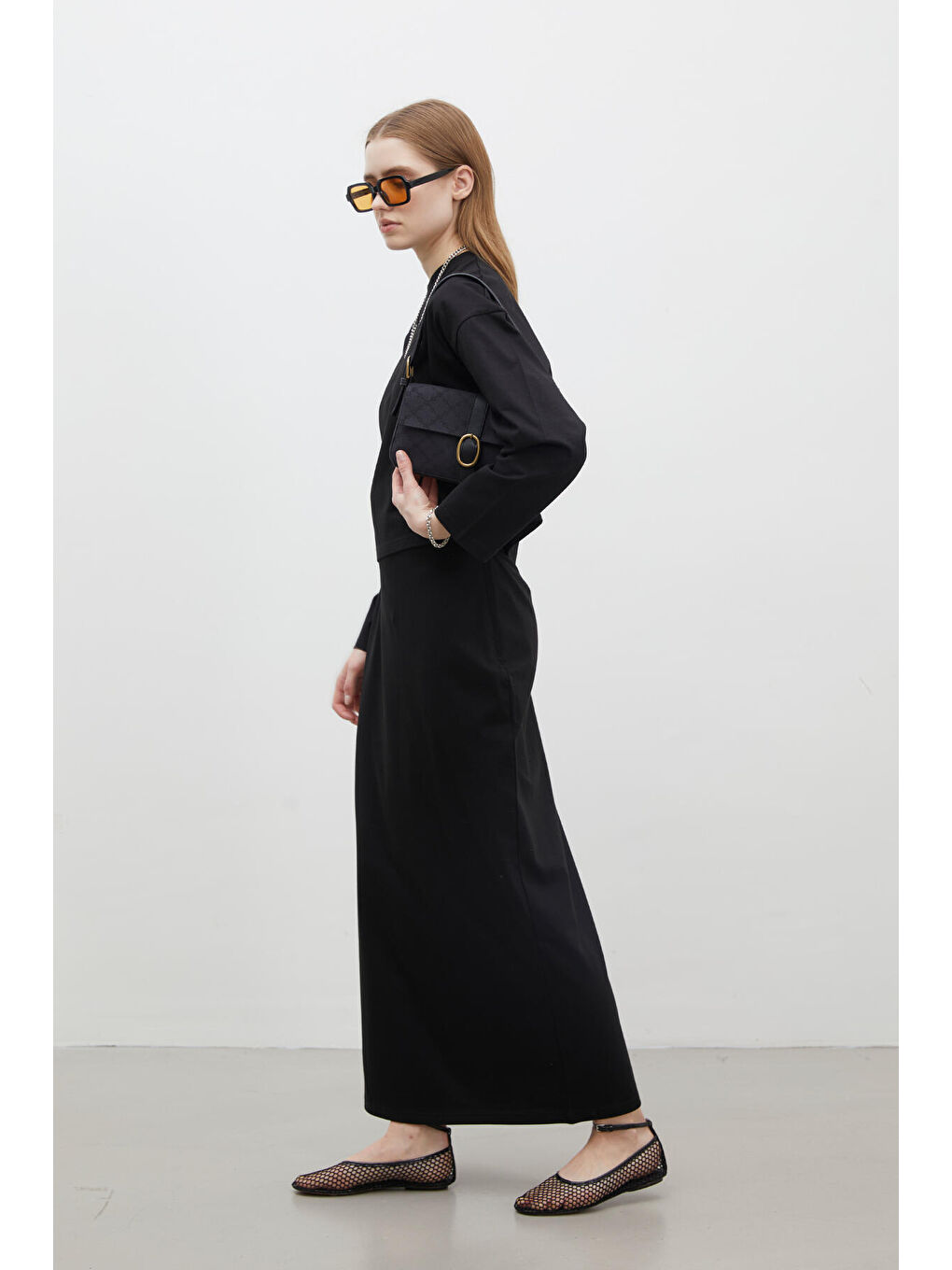 Pamuklu Kalem Etek Siyah-4