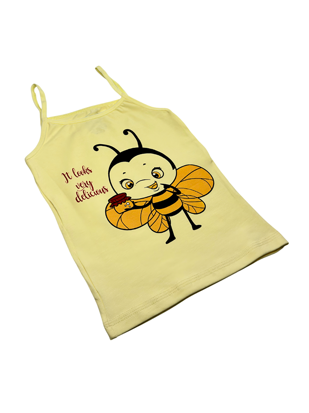 Karışık Kız Çocuk 3 lü Paket İnce Askılı Pamuklu Elastanlı Baskılı Atlet 1425-1