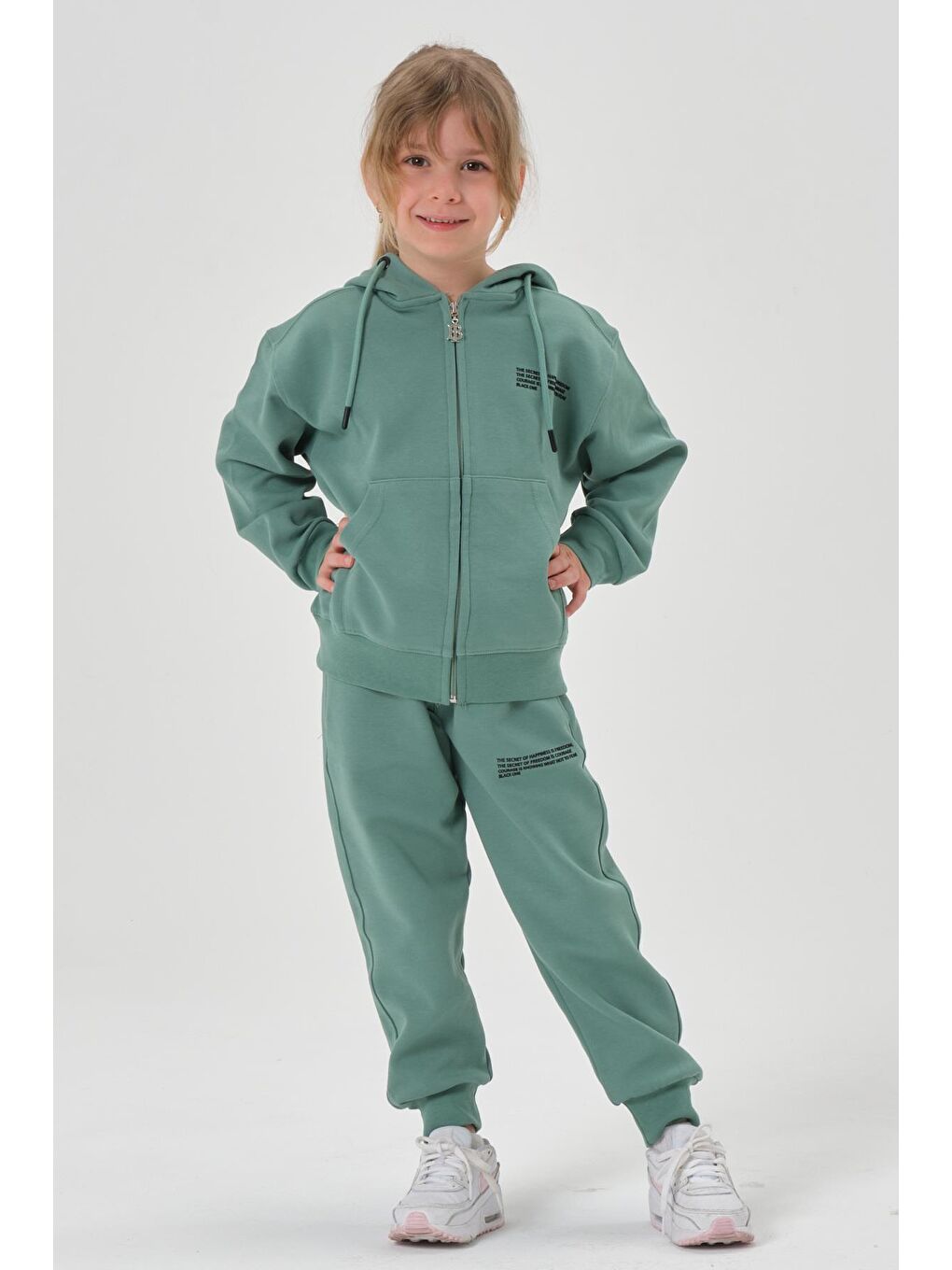 Yeşil Mevsimlik Kız Çocuk Eşofman Takımı