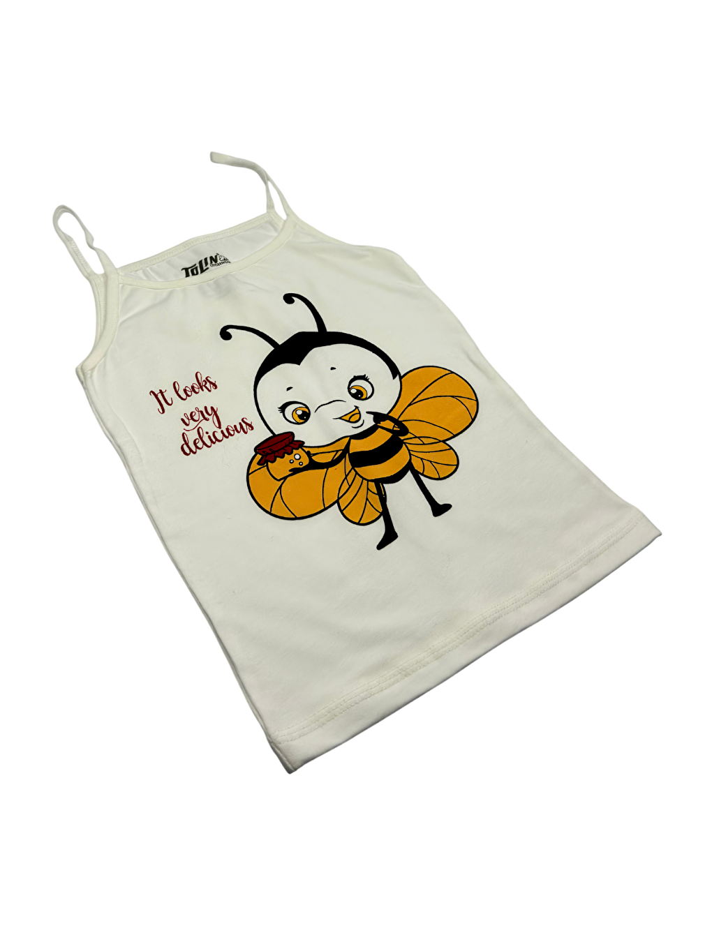 Karışık Kız Çocuk 3 lü Paket İnce Askılı Pamuklu Elastanlı Baskılı Atlet 1425-2