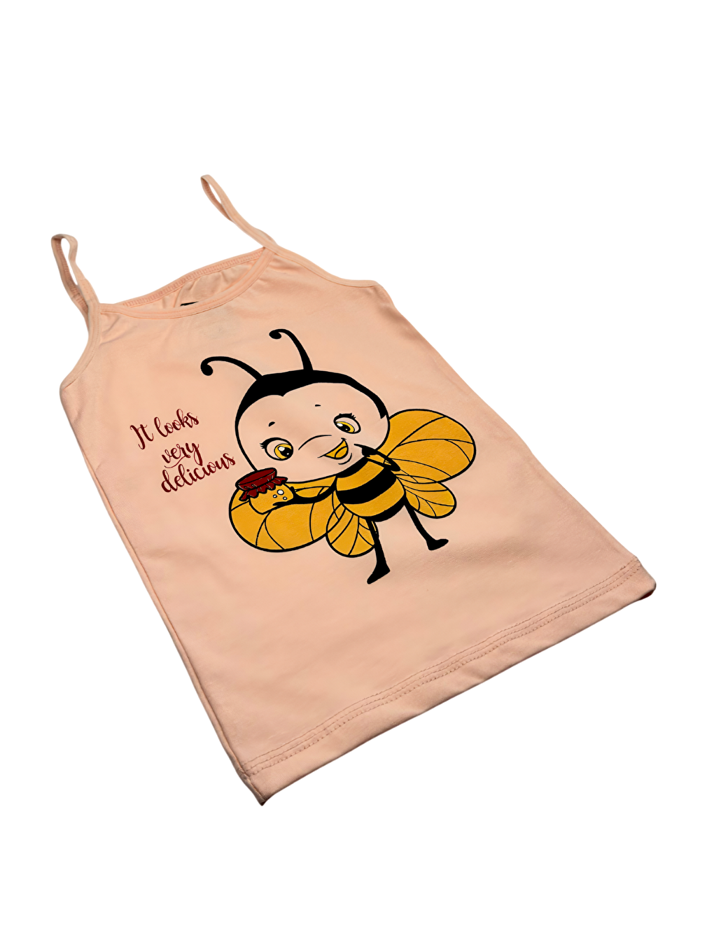 Karışık Kız Çocuk 3 lü Paket İnce Askılı Pamuklu Elastanlı Baskılı Atlet 1425-3