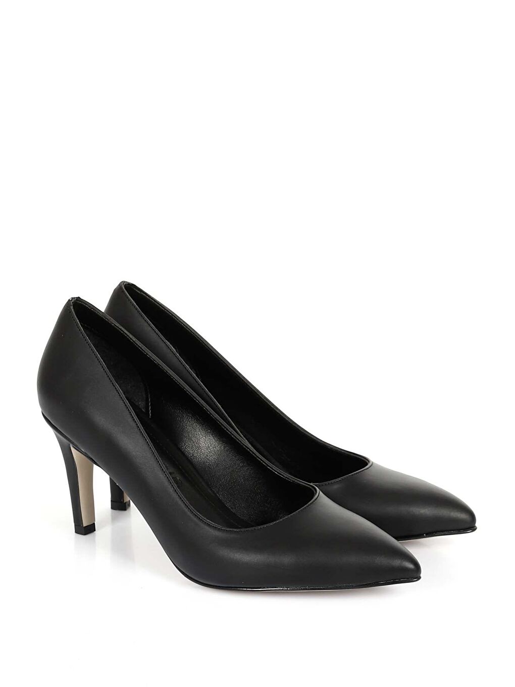 Siyah Sivri Burun İnce Ökçe Kadın Topuklu Ayakkabı 37170-3