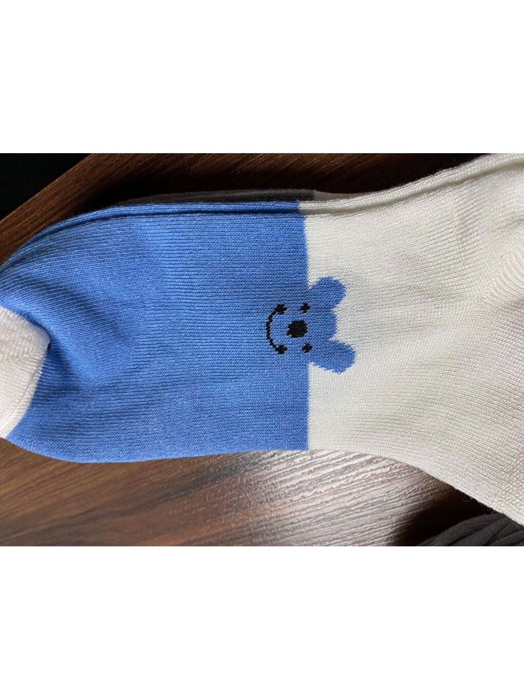 Line Smart 12'li Mavi Ayıcık Desenli Pamuklu Patik Çorap - 4